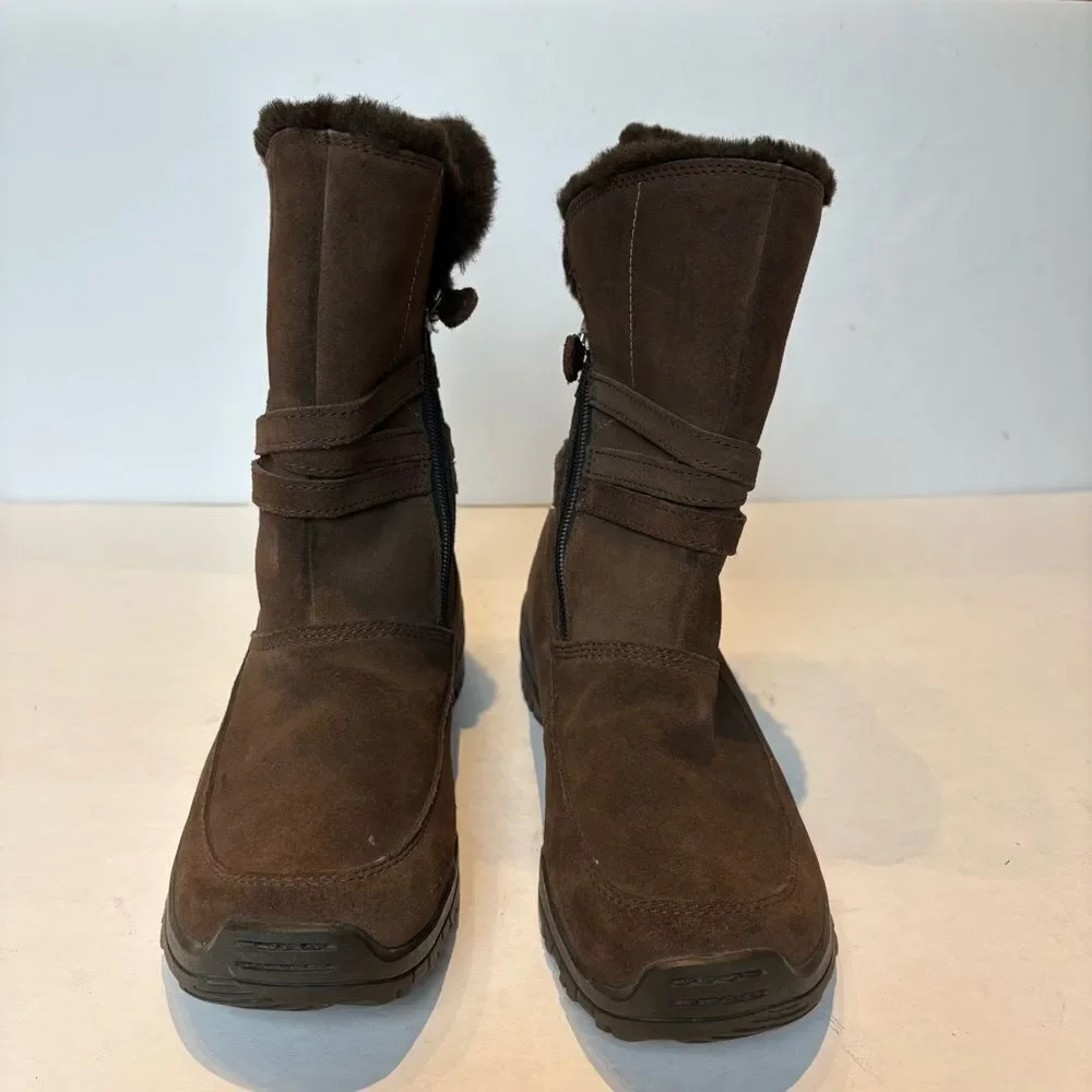 Columbia Women's Brown Suede Water Resistant Snow Boots Namara Size 8